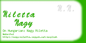 miletta nagy business card